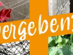 ein orangenes Kreuz mit der Aufschrift 'vergeben?'