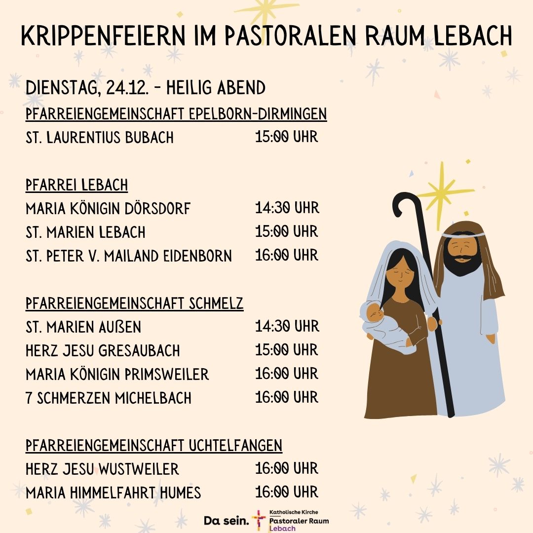 Kinderkrippenfeiern im Pastoralen Raum Lebach2024