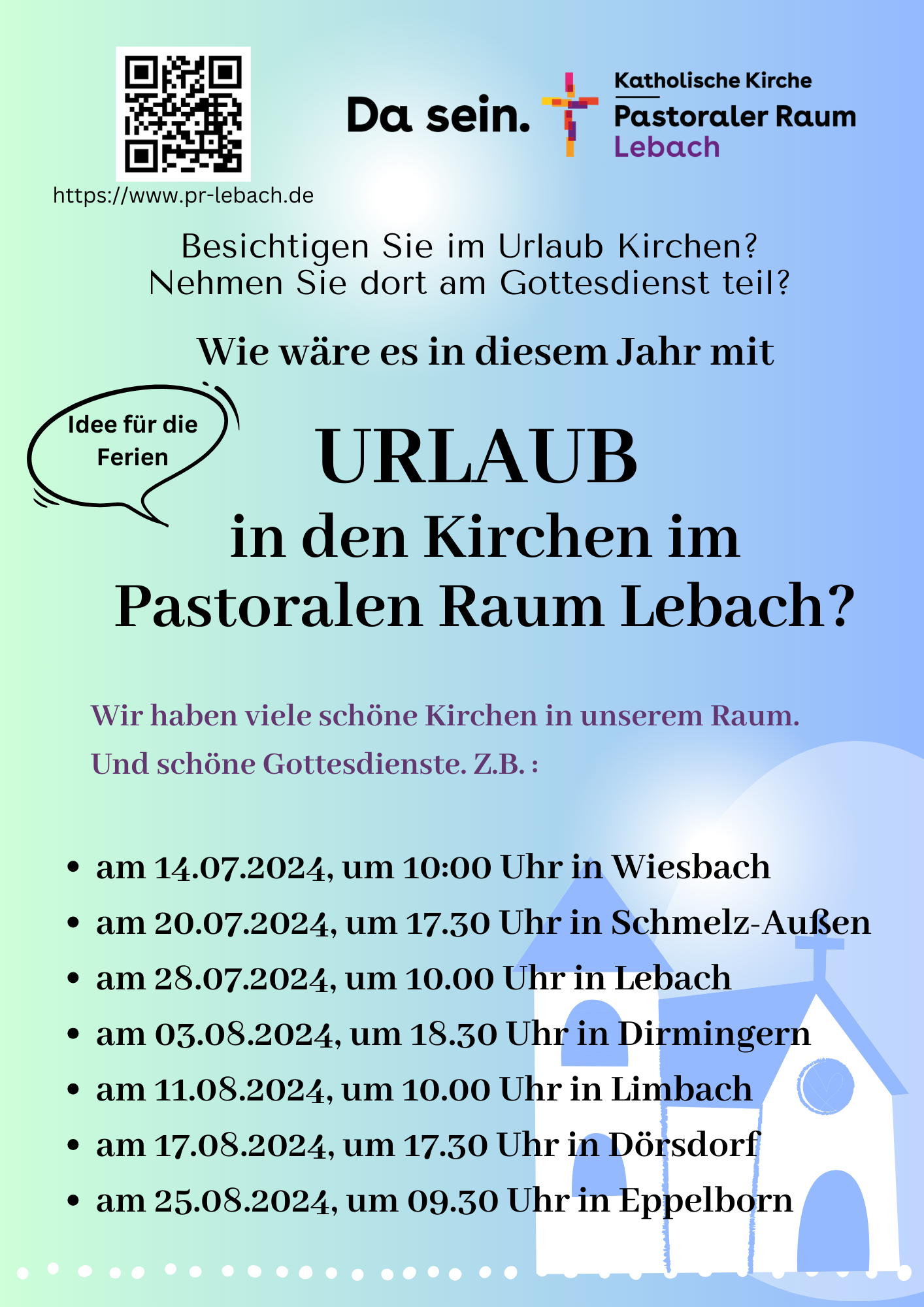 Urlaub in den Kirchenverbessert