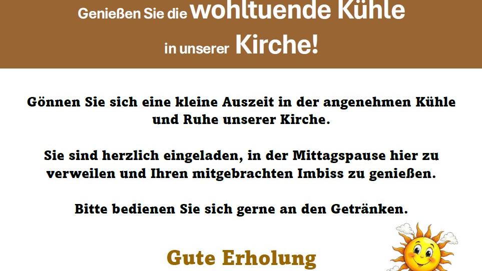 Erholung in der Kirche
